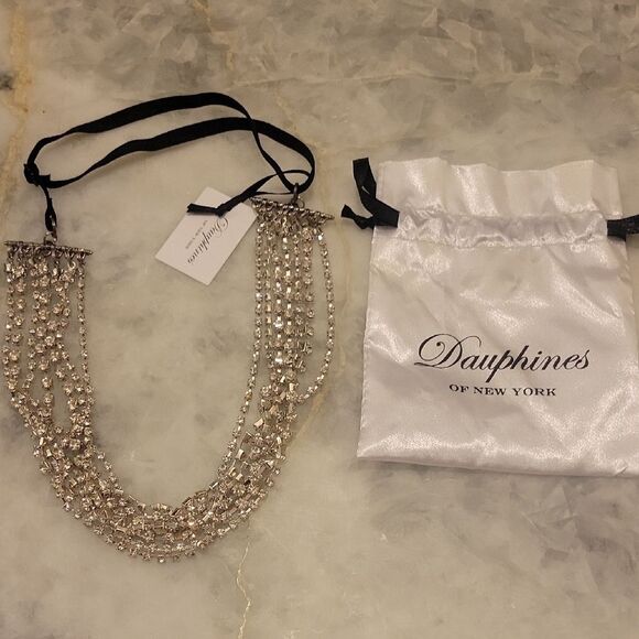 NWT Dauphines New York I Do Silver Crystal Headband Headpiece Bridal Goddess - Picture 8 of 11